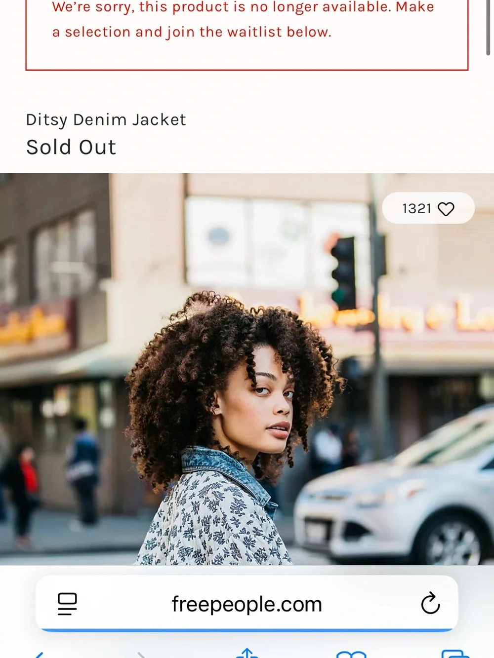 Free People Ditsy Denim Jacket M/L - Picture 7 of 7